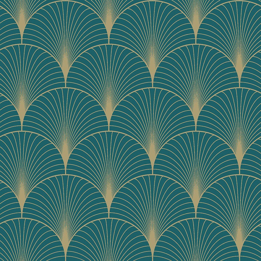 Tapety Yara - Tmavě tyrkysová geometrická tapeta 139230 Tmavě tyrkysová geometrická tapeta 139230 - Tapety Yara