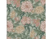 Tapety Yara - Zelená tapeta s květinami Zelená tapeta s květinami