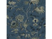 Tapety Yara - Modro-zelená květinová tapeta na zeď Modro-zelená květinová tapeta na zeď