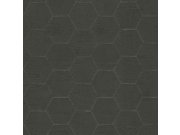 Tapety Yara - Černá tapeta s hexagony Z90043 Černá tapeta s hexagony Z90043