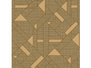 Tapety Yara - Zlatá geometrická tapeta na zeď Zlatá geometrická tapeta na zeď