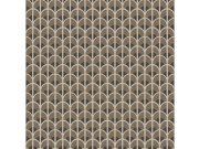 Tapety Yara - Hnědá geometrická tapeta na zeď Hnědá geometrická tapeta na zeď