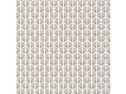 Béžovo-šedá geometrická tapeta na zeď