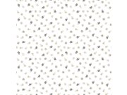 Šedo-béžová květinová tapeta na zeď