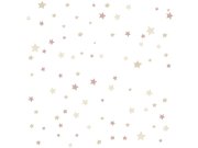 Tapeta s růžovými a béžovými hvězdičkami