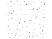 Tapeta s šedými a béžovými hvězdičkami