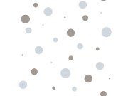 Tapeta s šedými a modrými puntíky