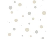 Tapeta s šedými a béžovými puntíky