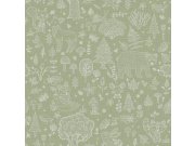 Zelená tapeta na zeď