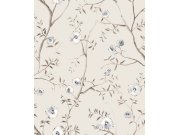 Tapety Yara - Béžová květinová tapeta na zeď Béžová květinová tapeta na zeď