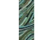 Geometrická obrazová tapeta na zeď, zelená, Rock, Masureel