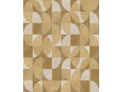 Tapety Yara - Hnědo-béžová geometrická tapeta na zeď Hnědo-béžová geometrická tapeta na zeď