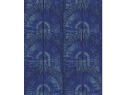 Modrá tapeta Art Deco