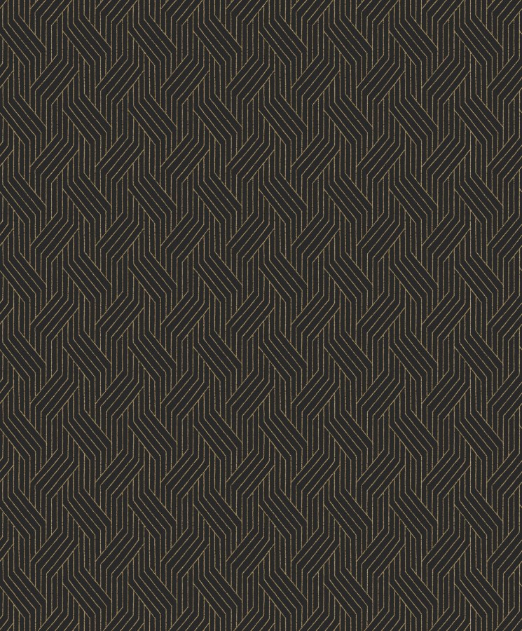 Černá geometrická tapeta na zeď - Tapety Yara