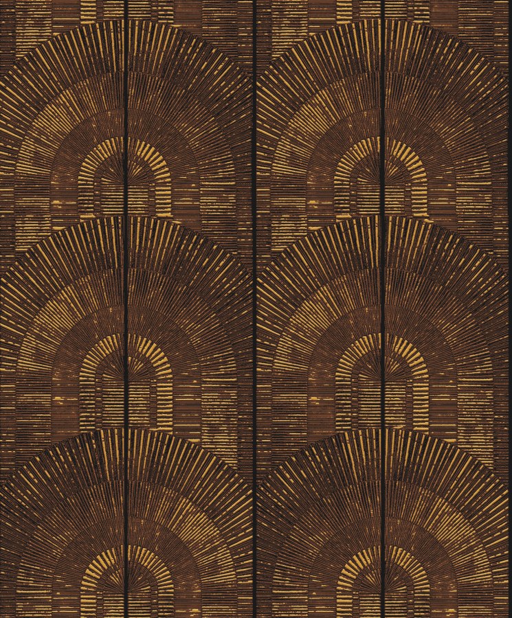 Hnědo-zlatá tapeta Art Deco - Tapety Yara