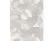 Tapety Yara - Šedo-krémová geometrická tapeta na zeď Šedo-krémová geometrická tapeta na zeď