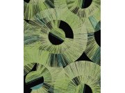 Tapety Yara - Zelená geometrická tapeta na zeď Zelená geometrická tapeta na zeď