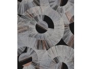 Stříbrná geometrická tapeta na zeď