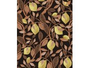 Tapety Yara - Černá tapeta s citronovníkem Černá tapeta s citronovníkem