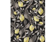 Tapety Yara - Černá tapeta s citronovníkem Černá tapeta s citronovníkem