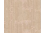 Tapety Yara - Geometrická tapeta na zeď, růžová, ovály, Rock, Masureel Geometrická tapeta na zeď, růžová, ovály, Rock, Masureel