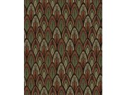 Tapety Yara - Hnědo-zelená tapeta s listy Hnědo-zelená tapeta s listy