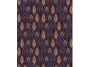 Tapety Yara - Vínovo-modrá tapeta s listy Vínovo-modrá tapeta s listy