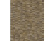 Tapety Yara - Hnědo-šedá geometrická tapeta na zeď Hnědo-šedá geometrická tapeta na zeď