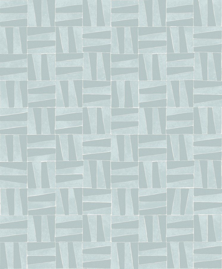 Tapety Yara - Tyrkysová geometrická tapeta na zeď Tyrkysová geometrická tapeta na zeď - Tapety Yara