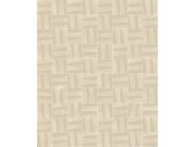 Tapety Yara - Béžová geometrická tapeta na zeď Béžová geometrická tapeta na zeď