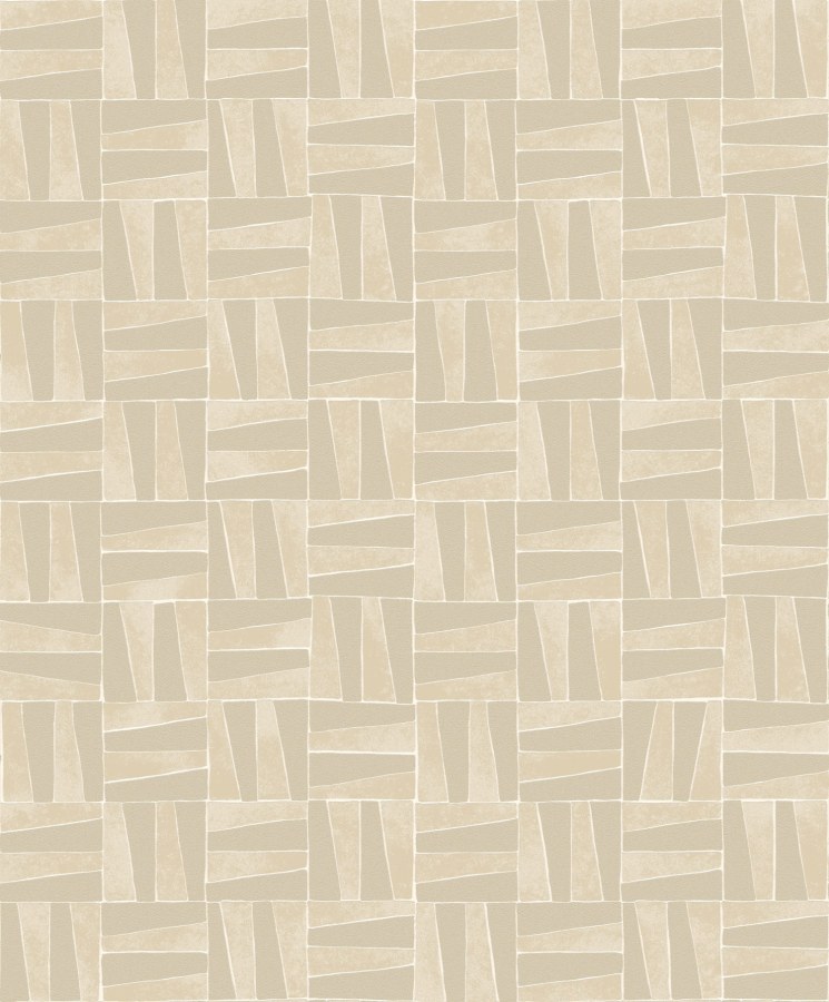 Béžová geometrická tapeta na zeď - Tapety Yara