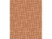 Tapety Yara - Terakotová geometrická tapeta na zeď Terakotová geometrická tapeta na zeď