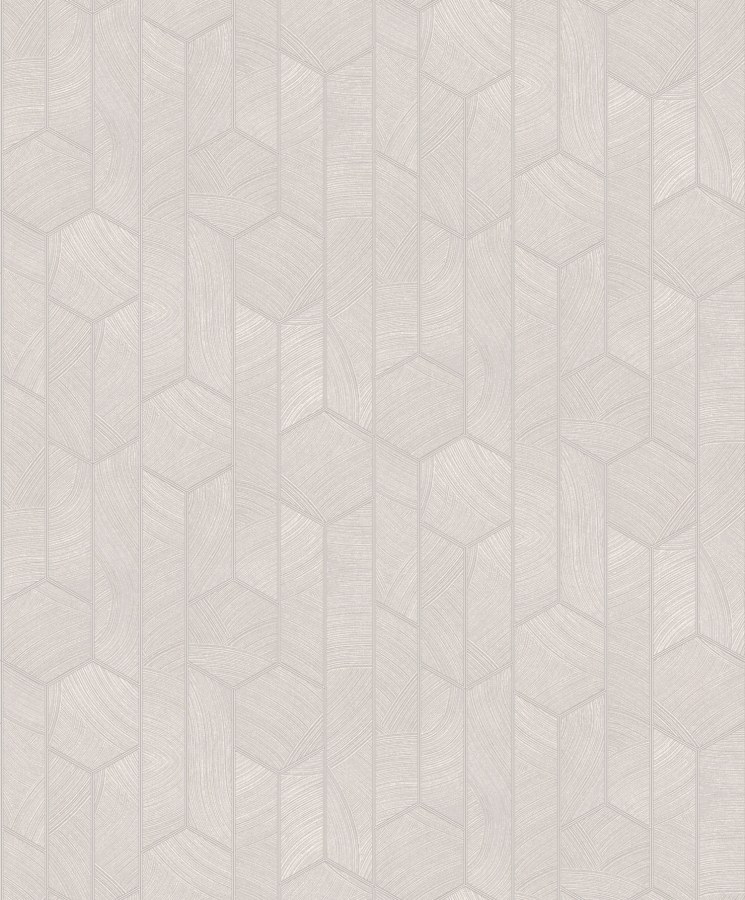 Tapety Yara - Šedo-stříbrná geometrická tapeta na zeď Šedo-stříbrná geometrická tapeta na zeď - Tapety Yara