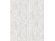 Tapety Yara - Šedo-bílá geometrická tapeta na zeď Šedo-bílá geometrická tapeta na zeď