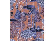 Hnědo-modrá tapeta na zeď