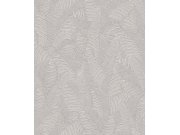 Tapety Yara - Šedo-béžová tapeta s listy Šedo-béžová tapeta s listy