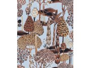 Modrá tapeta na zeď