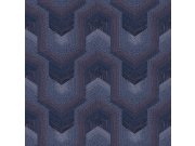 Fialová geometrická tapeta na zeď