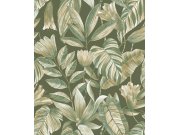 Tapety Yara - Zelená tapeta s květinami a listy Zelená tapeta s květinami a listy