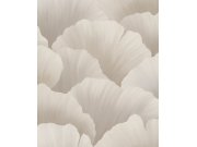 Šedo-béžová tapeta s listy