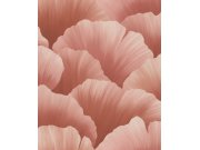 Červená tapeta s listy