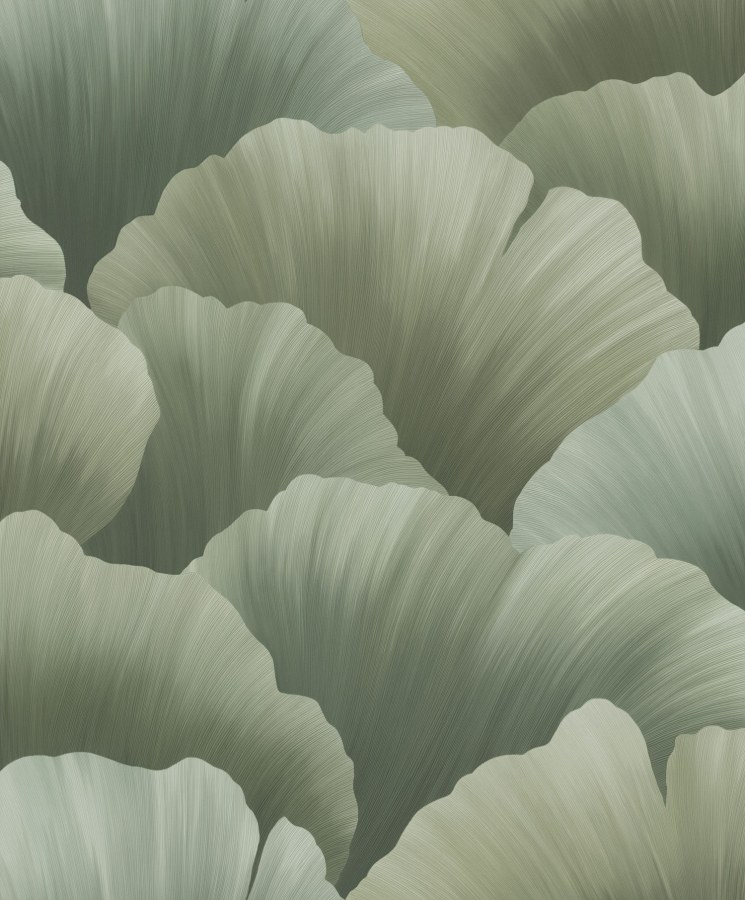 Zelená tapeta s listy - Tapety Yara