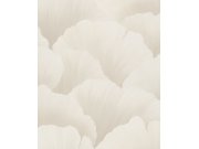 Krémová tapeta s listy