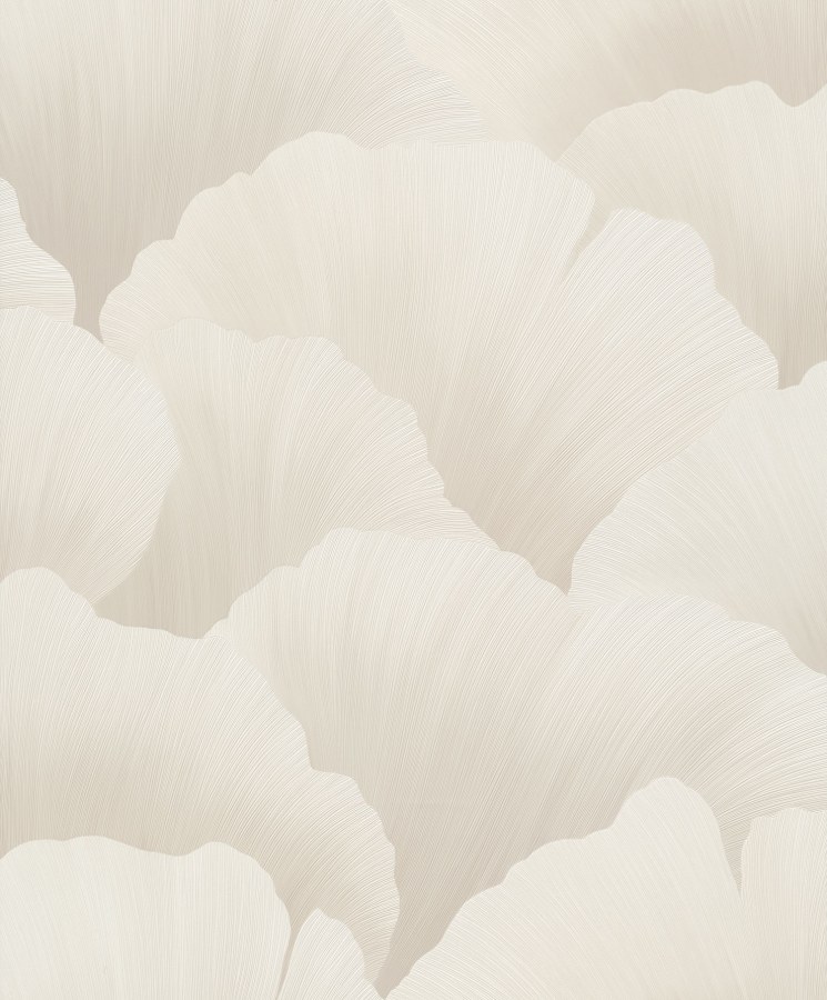 Krémová tapeta s listy - Tapety Yara