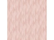 Tapety Yara - Růžová geometrická tapeta na zeď Růžová geometrická tapeta na zeď