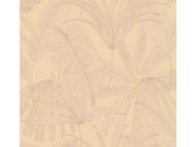 Tapety Yara - Okrovo-zlatá tapeta s listy Okrovo-zlatá tapeta s listy