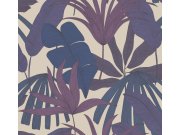 Tapety Yara - Modro-fialová tapeta s listy Modro-fialová tapeta s listy