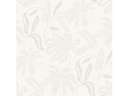 Tapety Yara - Krémovo-šedá tapeta s listy Krémovo-šedá tapeta s listy