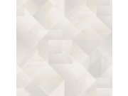 Tapety Yara - Šedo-bílá geometrická tapeta na zeď Šedo-bílá geometrická tapeta na zeď