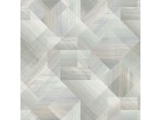 Modro-šedá geometrická tapeta na zeď